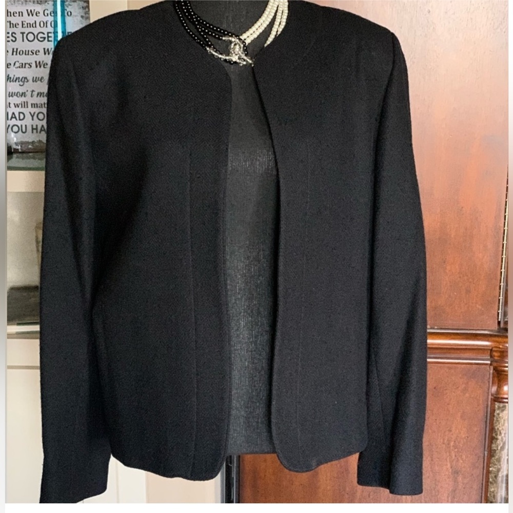 Vintage Orvis Wool Black Open Blazer